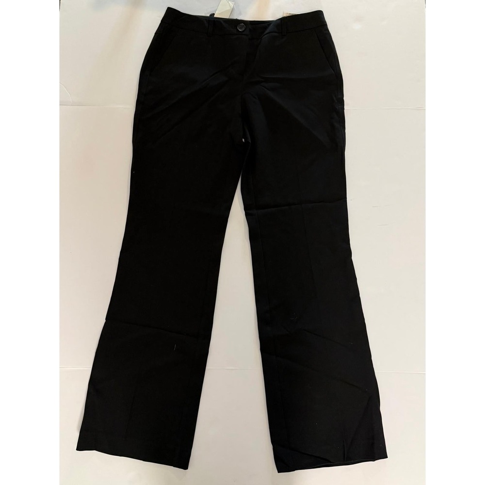 New York & Company 7th Avenue City Stretch Straight Leg Pants Black Womens 6 Avg